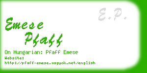 emese pfaff business card